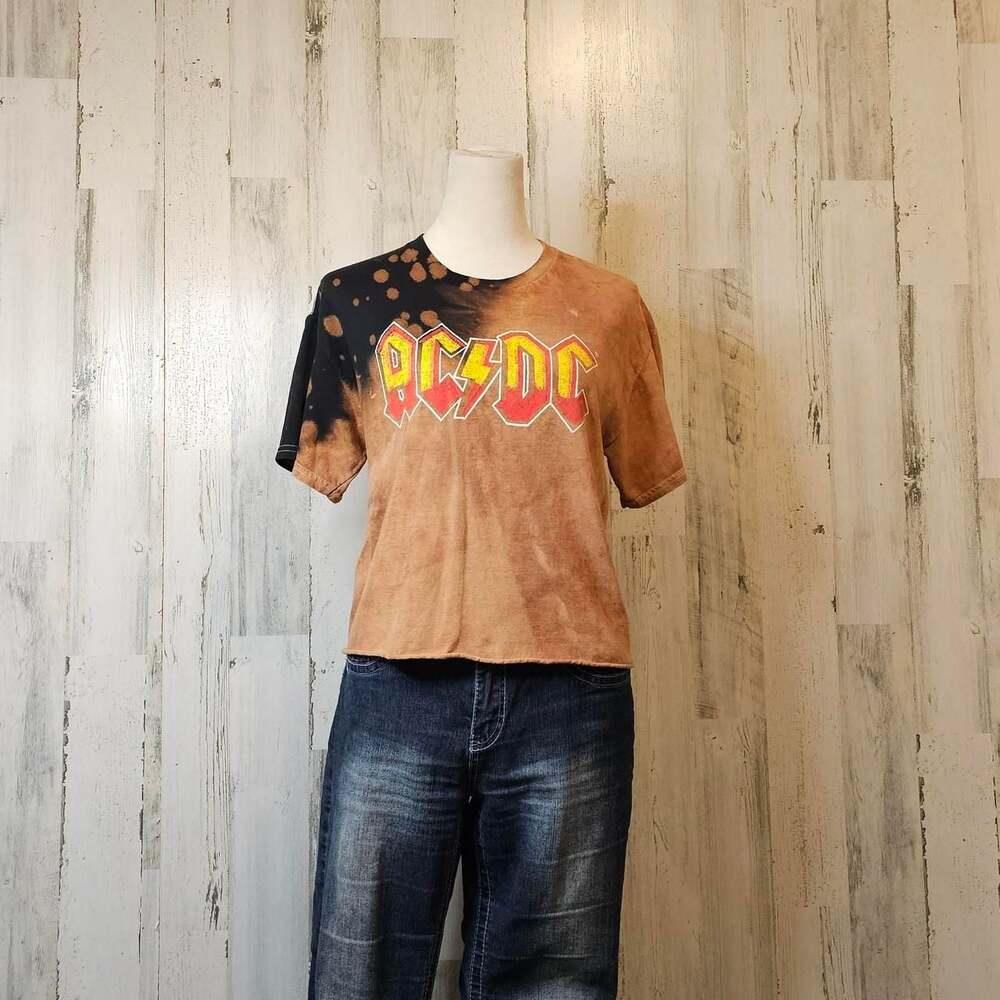100% cotton ACDC tie-dye T-Shirt